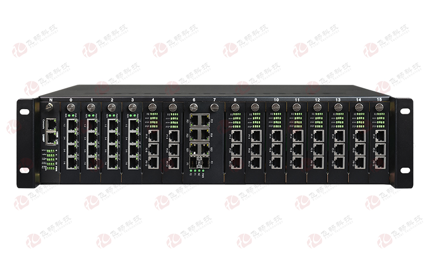 飛暢科技-多業(yè)務(wù)帶 物理隔離以太網(wǎng)（2U機(jī)框，19英寸， 1+1光備份）光端機(jī)