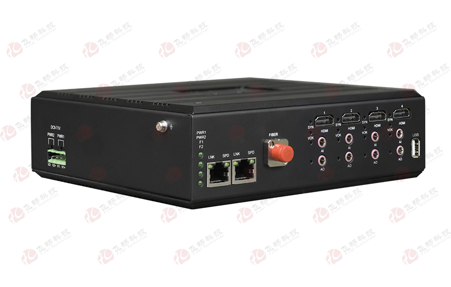 飛暢科技-4路2K HDMI + 2路物理隔離千兆以太網(wǎng)+USB 光端機(jī)