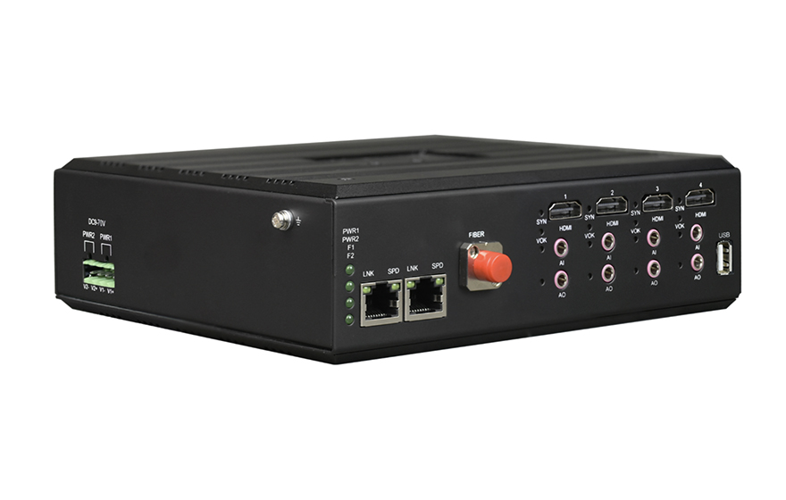 飛暢科技-4路2K HDMI + 2路物理隔離千兆以太網(wǎng)+USB 光端機(jī)